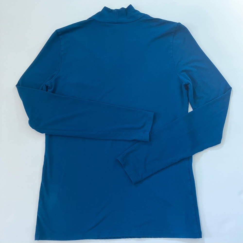 Talbots solid blue blouse - Picture 2 of 8